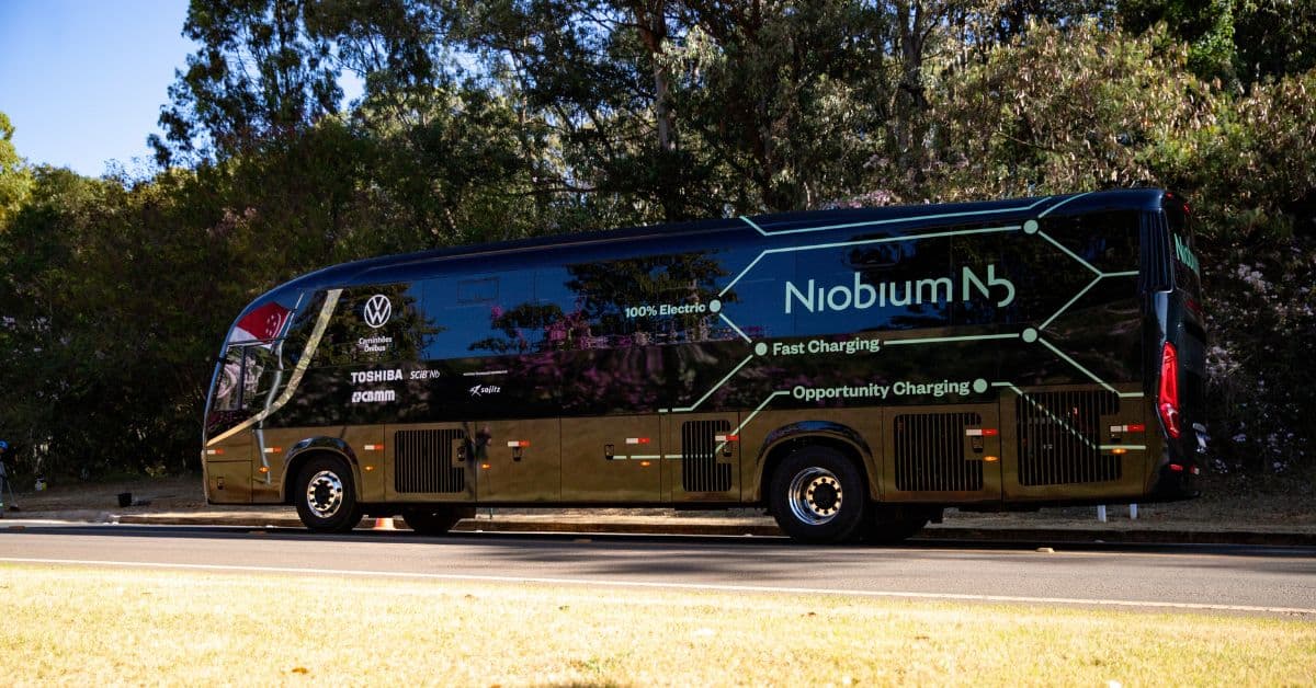 CBMM apresenta 1º ônibus elétrico do mundo movido a baterias de lítio com nióbio
