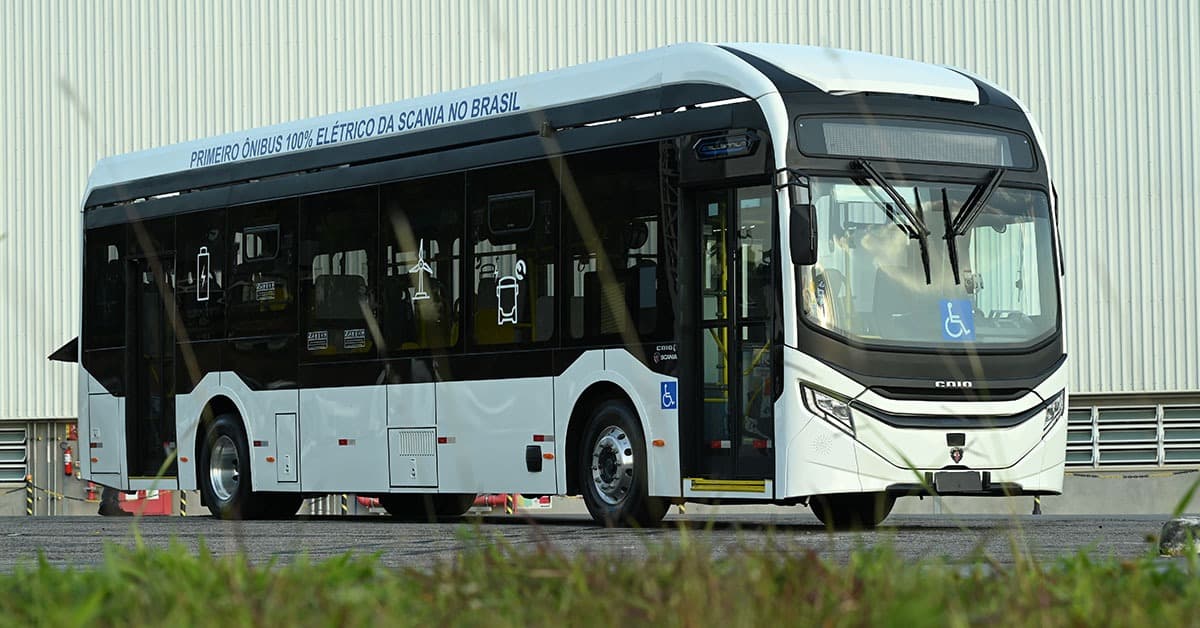 Scania lança seu primeiro ônibus 100% elétrico no Brasil
