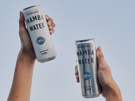 latas de água Mamba Water 350 ml sem gás e com gás