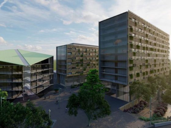 Renderização do projeto de construção do Complexo Hospitalar Padre Eustáquio em BH, o Complexo HoPE