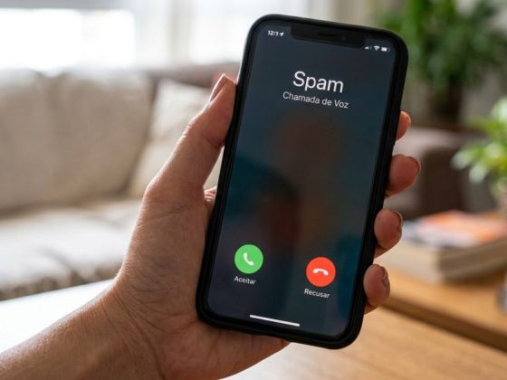 Tela de celular exibindo chamada de spam com opções de aceitar ou recusar — como bloquear chamadas de spam no Android