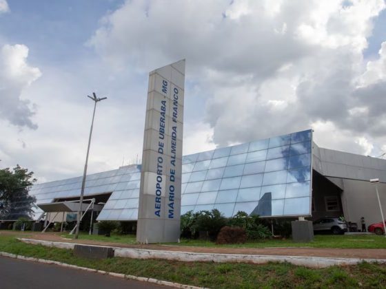 Fachada do Aeroporto de Uberaba Mário de Almeida Franco, no Triângulo Mineiro