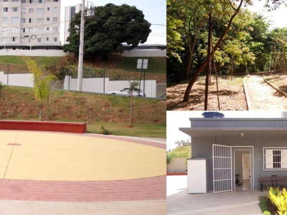 Arena, trilha e área administrativa do Parque Municipal Mantiqueira, em Venda Nova, Belo Horizonte