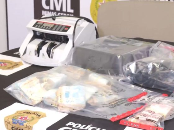 Itens apreendidos em operação contra agiotagem e tortura em MG.