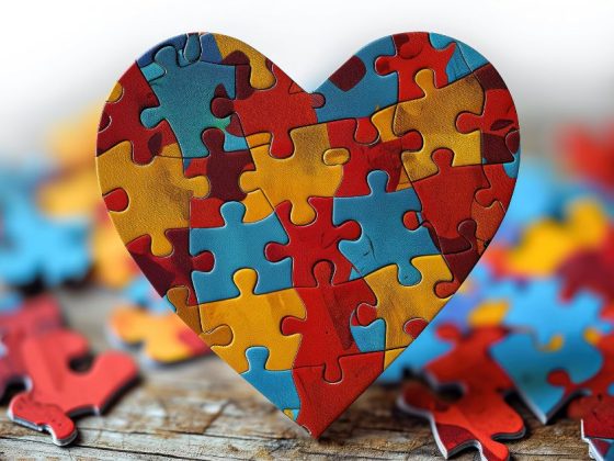 Coração representando a capacitação gratuita para autistas.
