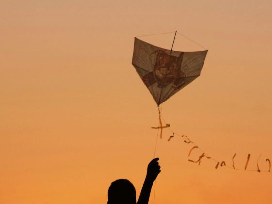 Pipa no céu representa o impacto das pipas na energia elétrica em Minas Gerais.