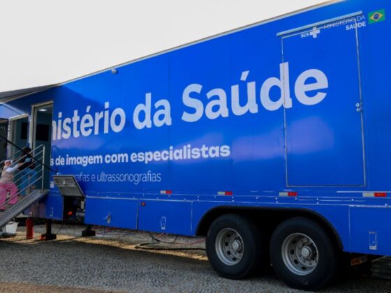 Uma das carretas de exames do Ministério da Saúde.