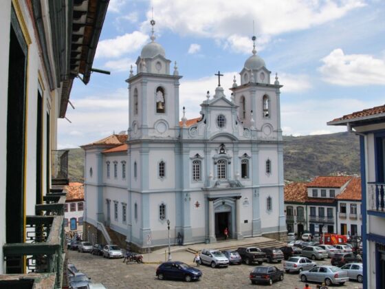 Memorial da Música de Diamantina: vista do Centro Histórico com a Catedral Metropolitana ao fundo
