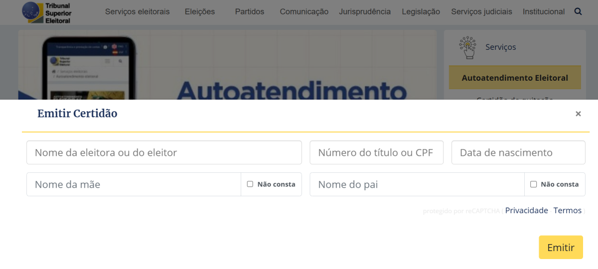 autoatendimento eleitoral