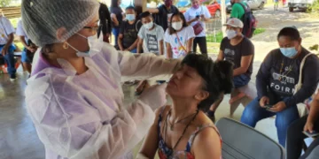 Testagem de Covid na cidade do Amazonas