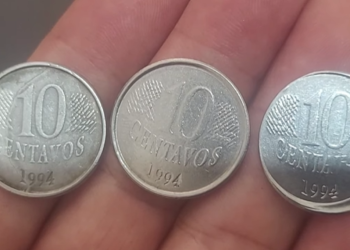 moedas dez centavos