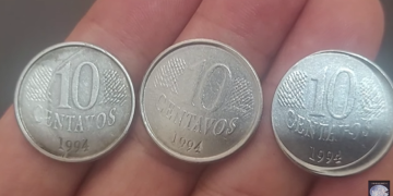moedas dez centavos