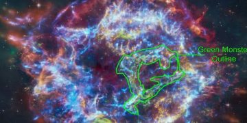 monstro verde espacial