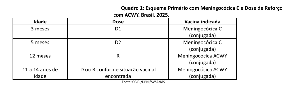 esquema vacina meningite