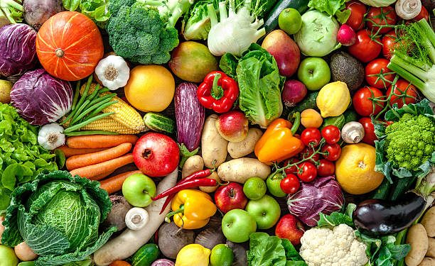 Assortment of  fresh fruits and vegetables