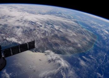 Nordeste brasileiro visto do espaço (Foto: Sam Cristoforetti/ESA)