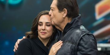 Lara Silva e Faustão (Foto: Divulgação/Band)