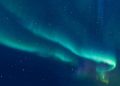 Northern lights (Aurora borealis) in the sky - Tromso, Norway