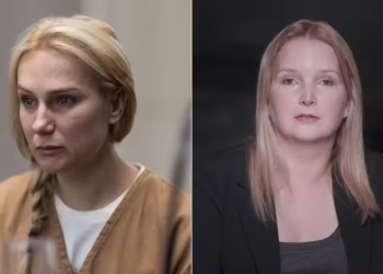 Carol Garcia vive Elize Matsunaga em 'Tremembé' (Foto: Divulgação)