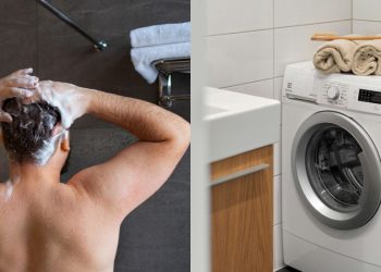 banho máquina de lavar