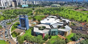 Vista do alto do Paço Municipal de Goiânia, Goiás (Foto: Divulgação/Prefeitura de Goiânia)