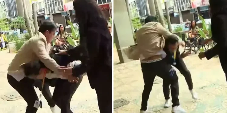 Repórter foi agredido (Imagem: Reprodução)