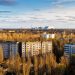 View from roof of 16-storied apartment house in Pripyat town, Chernobyl Nuclear Power Plant Zone of Alienation, Ukraine