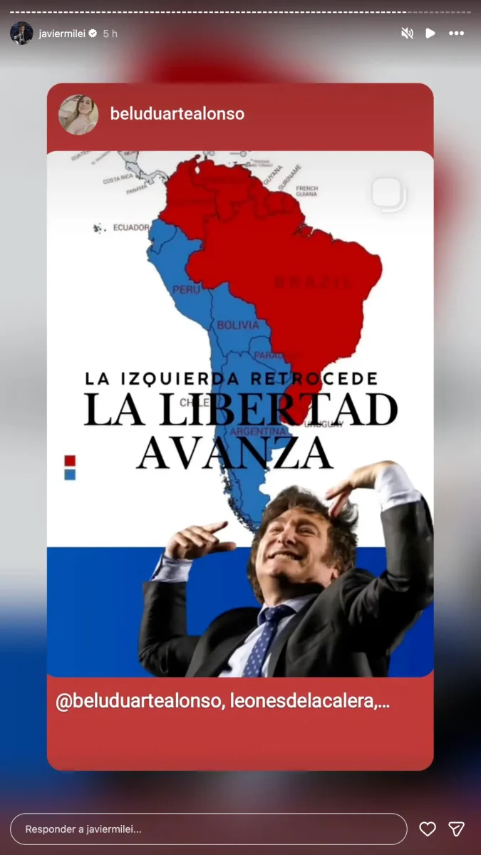 milei imagem redes sociais