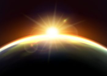 sol visto do espaço