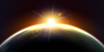 sol visto do espaço