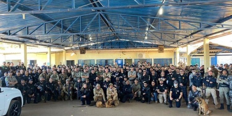 Força-tarefa recebeu auxílio do Exército Brasileiro (Foto: SSP-GO)