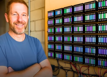 Sistema autossuficiente criado pelo homem conhecido online como Glubux fornece eletricidade para tudo (Imagem: Reprodução/Facebook/The Business Man)