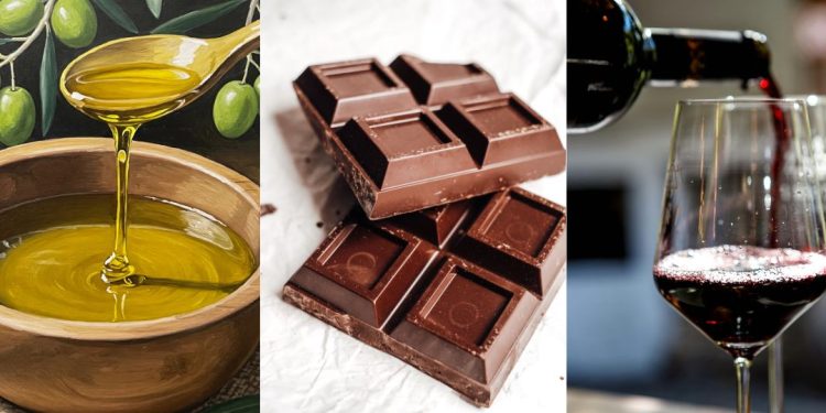 azeite chocolate vinho