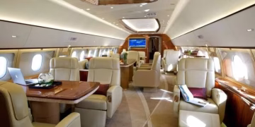 Interior do A319 da Comlux (Foto: Divulgação Comlux Malta)
