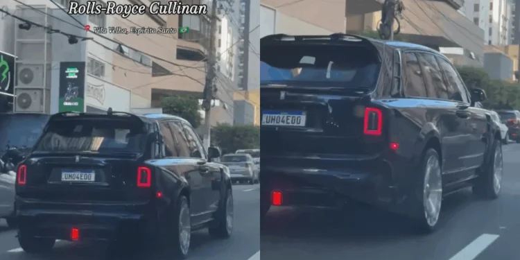 Carro de luxo avaliado em até R$ 8 milhões de reais é visto em Vila Velha (Foto: Instagram @supercarroscapixabas)