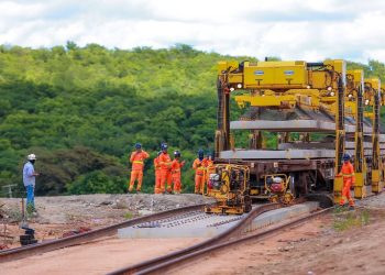 Obra da Transnordestina (Foto: Marcio Ferreira/MT)