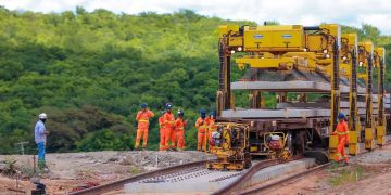 Obra da Transnordestina (Foto: Marcio Ferreira/MT)