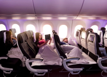 assento-cama avião novo