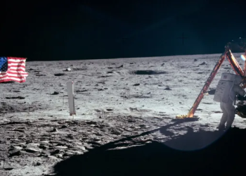 nasa bandeira lua