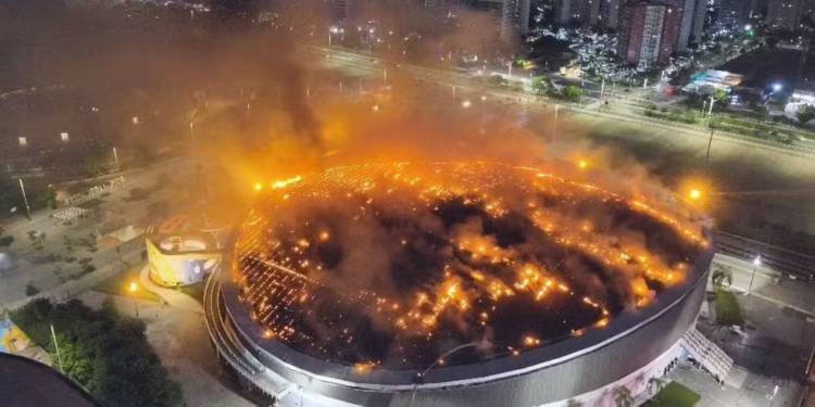 velódromo incêndio rio