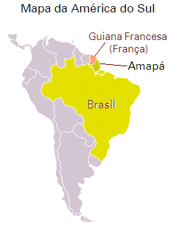 mapa brasil guiana francesa