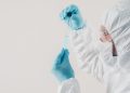 médico traje de proteção