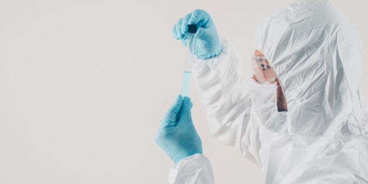 médico traje de proteção