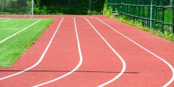 pista de corrida idoso