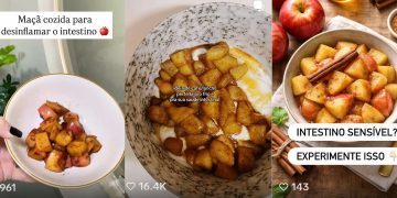 maçã cozida tiktok