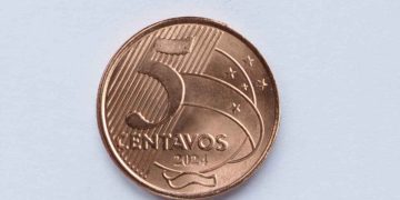 moeda cinco centavos