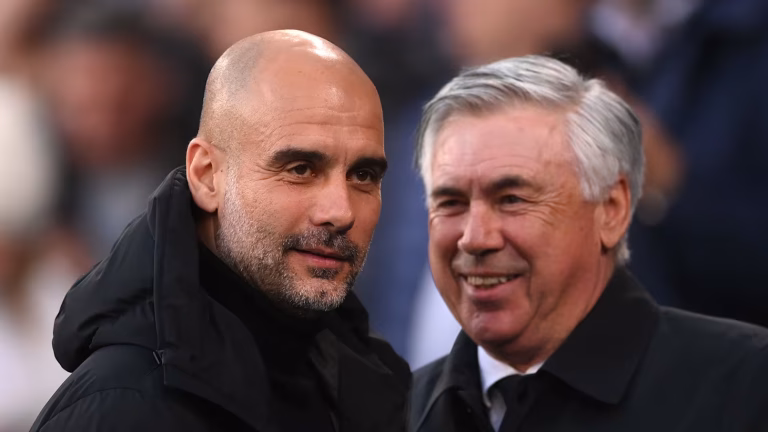 pep guardiola e carlo ancelotti futebol