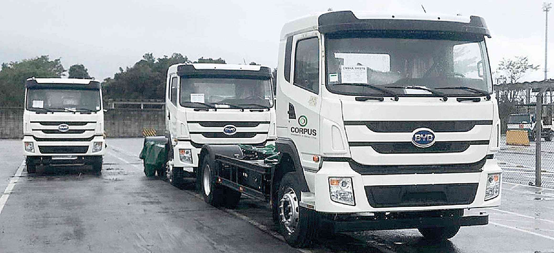 Caminhões 100% elétricos para coleta