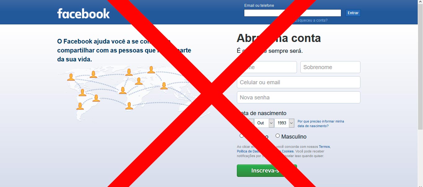Facebook retira grupo de 68 páginas e 43 contas