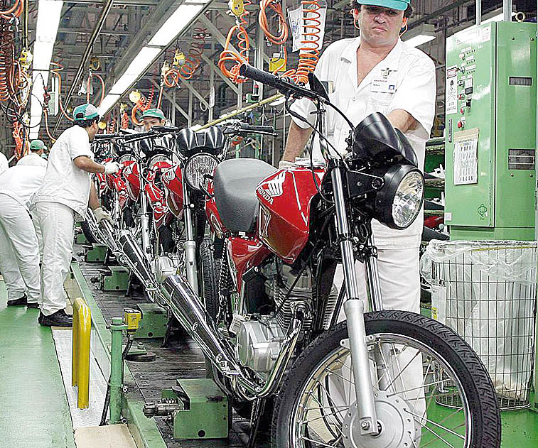 Produção de motocicletas aumenta 5,2% em setembro